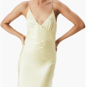Bardot Capri Diamanté Strap Satin Slip Dress